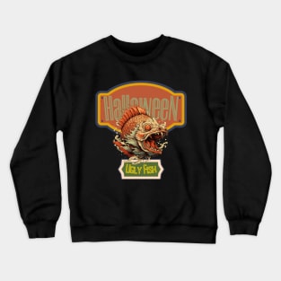 angry fish Crewneck Sweatshirt